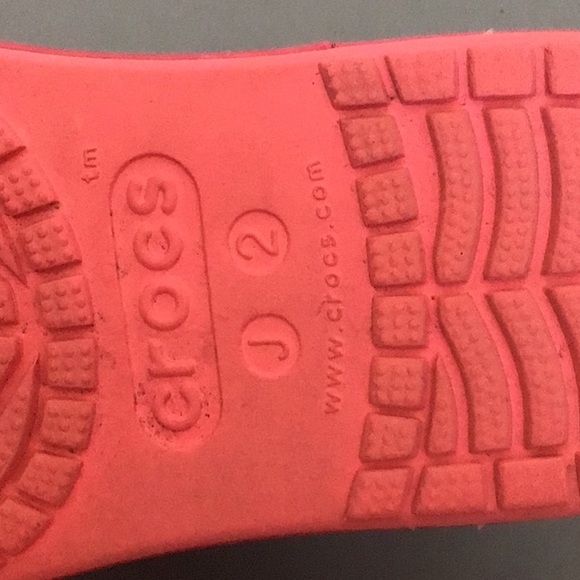 - Crocs Pink Bump It Sandals Slip On Sling Back Clog Jr. Size 2 - Picture 13 of 13
